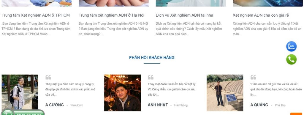 Phản hồi khách hàng có thể giúp bạn lựa chọn địa điểm giám định ADN uy tín
